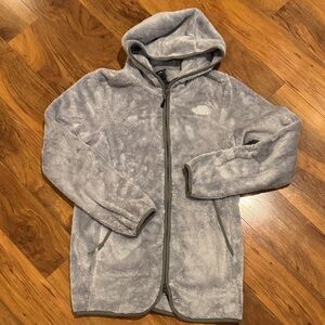 The North Face Light Gray Hooded Fleece